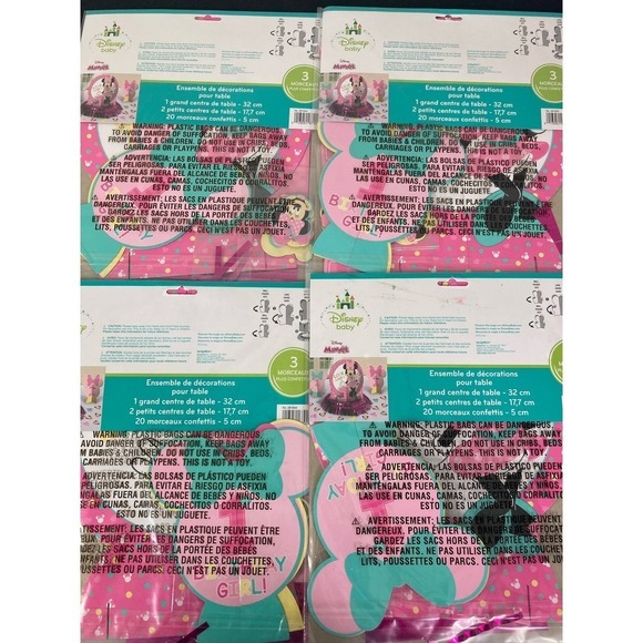 Disney Minnie Mouse Table‎ Decorating Kit Lot of 4 Birthday Party Decorations - Picture 2 of 9